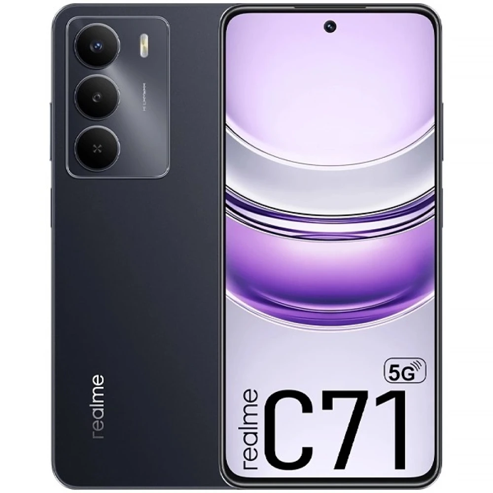 Celular realme C71 5G RMX3943 NFC Dual SIM de 256GB 8GB RAM de 6.67" 50MP 8MP - Carbon Black (Anatel)